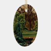 Diana Artemis Skulptur im Garten Keramikornament (Rechts)