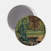 Diana Artemis Skulptur im Garten Magnet (Vorderseite/Rückseite)