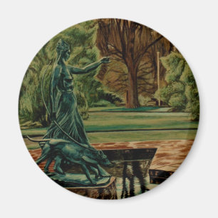 Diana Artemis Skulptur im Garten Magnet