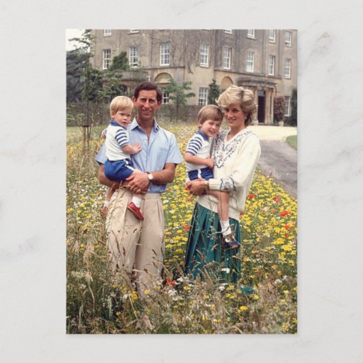 Diana Charles William Harry 1986 Postkarte (Vorderseite)