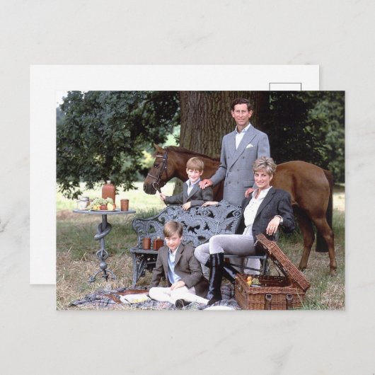 Diana Charles William Harry 1992 Postkarte (Vorne/Hinten)