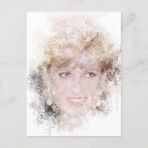 Diana Das Wasserfarbenportrait der Prinzessin Feiertagspostkarte