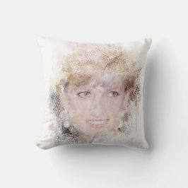 Diana Das Wasserfarbenportrait der Prinzessin Kissen