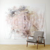 Diana Das Wasserfarbenportrait der Prinzessin Wandteppich (Beispiel (Horizontal))