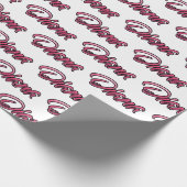 Diana faded pink personalisiertes Geschenkpapier (Ecke)