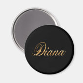 Diana gold Design Letter Magnet (Vorderseite/Rückseite)