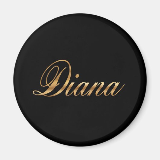 Diana gold Design Letter Magnet (Vorne)