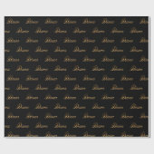 Diana gold Design Lettering Geschenkpapier (Flach)