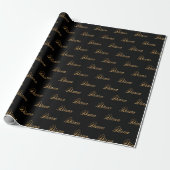 Diana gold Design Lettering Geschenkpapier (Ungerollt)
