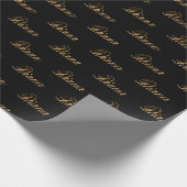 Diana gold Design Lettering Geschenkpapier (Ecke)
