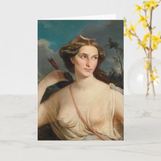 Diana, Göttin der Jagd | anonym Karte (Gelbe Blume)