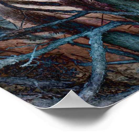 Diana, Göttin der Jagd, in einem Zauberwald Poster (Ecke)