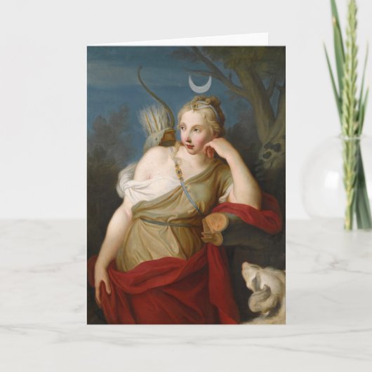 Diana, Göttin der Jagd | Pietro Rotari Karte (Vorderseite)
