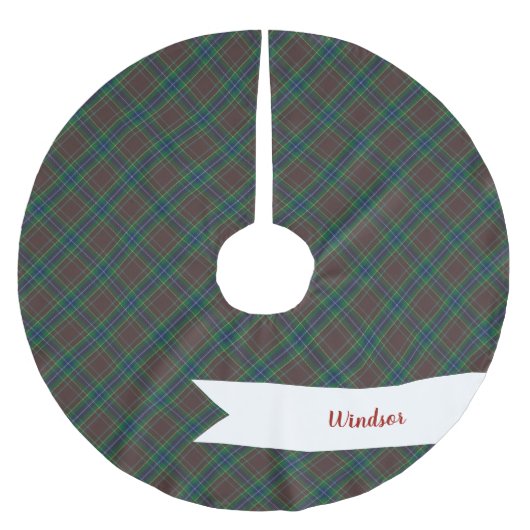 Diana Jagd Mode Prinzessin Tartan Kariert Polyester Weihnachtsbaumdecke (Vorderseite)
