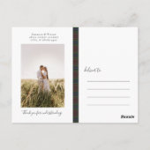 Diana Jagd Mode Prinzessin Tartan Kariert Postkarte (Rückseite)