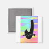 Diana L Bruner:Januar:Monogram Magnet (Vorderseite/Rückseite)