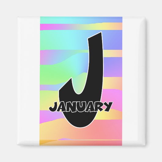 Diana L Bruner:Januar:Monogram Magnet (Vorne)