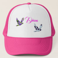 Diana, Mädchenname-Logo mit Tauben,