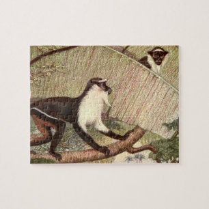 Diana-Meerkatze von Louis Sargent, Vintage Wildtie Puzzle