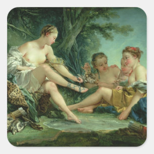 Diana nach der Jagd, 1745 Quadratischer Aufkleber