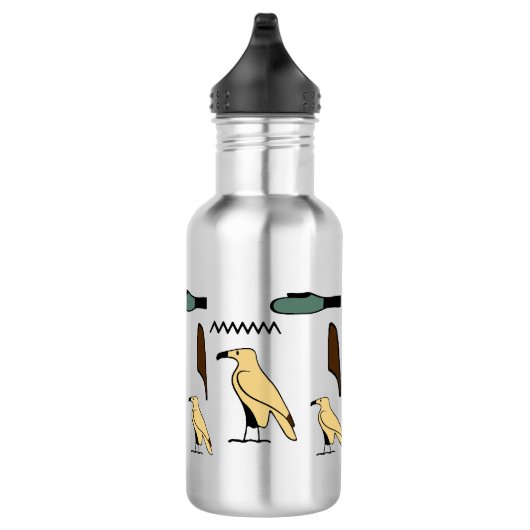 Diana Name in Hieroglyphen Symbole des alten Ägypt Edelstahlflasche (Rechts)