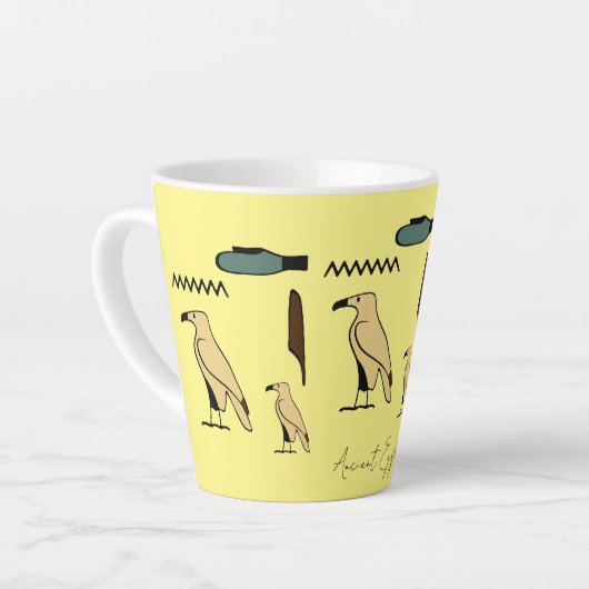 Diana Name in Hieroglyphen Symbole des alten Ägypt Milchtasse (Linke Ecke)