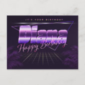 Diana Name Vorname lila Postkarte Geburtstag (Vorderseite)