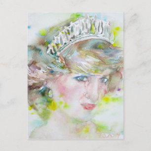 Diana, Prinzessin von Wales - Aquarellportrait.3 Postkarte
