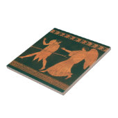 Diana und ein Engel, Vintage römische Mythologie Fliese (Seite)