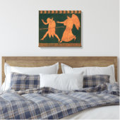 Diana und ein Engel, Vintage römische Mythologie Leinwanddruck (Insitu (Schlafzimmer))