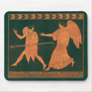 Diana und ein Engel, Vintage-römische Mythologie Mousepad