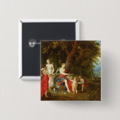 Diana und ihre Mädchen, nach der Jagd, 1626 Button (Vorne & Hinten)