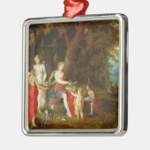 Diana und ihre Mädchen, nach der Jagd, 1626 Silbernes Ornament (Links)