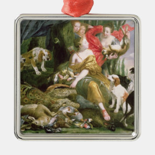 Diana und ihre Magde nach der Jagd Silbernes Ornament