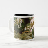 Diana und ihre Magde nach der Jagd Zweifarbige Tasse (Vorderseite Links)