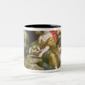 Diana und ihre Magde nach der Jagd Zweifarbige Tasse (Mittel)