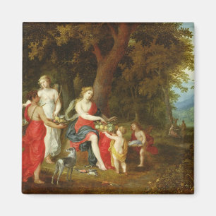 Diana und ihre Maidens, nach der Jagd, 1626 Magnet