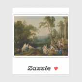 Diana und ihre Nymphen in einer Landschaft Aufkleber (Blatt)