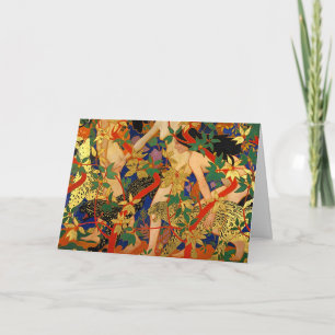 Diana und ihre Nymphen oder die Jagd, Vintage Art  Karte