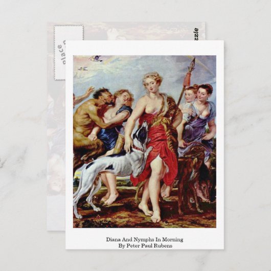 Diana und Nymphen am Morgen von Peter Paul Rubens Postkarte (Vorne/Hinten)