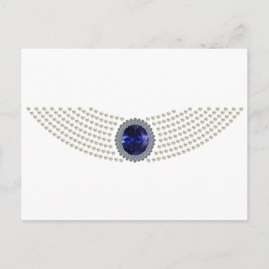 Diana's Sapphire Choker Necklace Postkarte (Vorderseite)