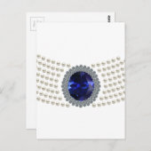 Diana's Sapphire Choker Necklace Postkarte (Vorne/Hinten)