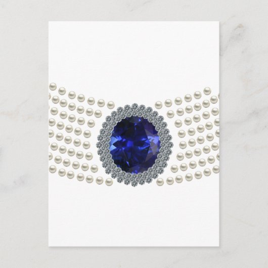 Diana's Sapphire Choker Necklace Postkarte (Vorderseite)