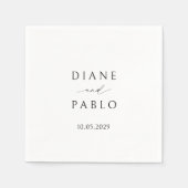 Diane Contemprary Chic Moderne Hochzeit Serviette (Vorderseite)