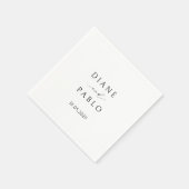 Diane Contemprary Chic Moderne Hochzeit Serviette (Ecke)