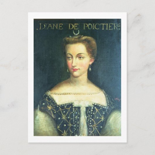 Diane de Poitiers (Öl auf Leinwand) Postkarte (Vorderseite)