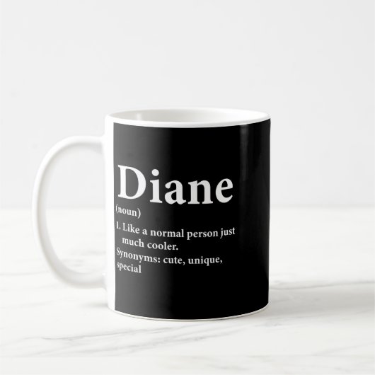 Diane Name Definition Funny D Kaffeetasse (Links)