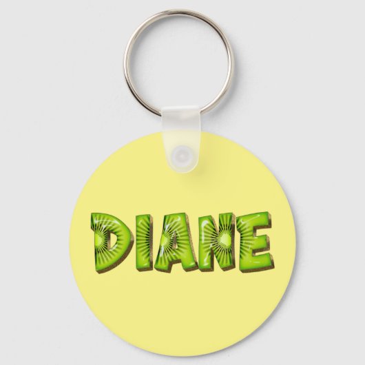 Diane Name Kiwi Design Schlüsselanhänger (Vorderseite)