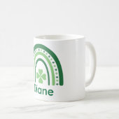 Diane Name Klee Boho Regenbogen Kaffeetasse (VorderseiteRechts)