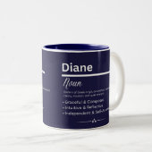 Diane Personalized Girl Name Meaning Coffee Mug Zweifarbige Tasse (VorderseiteRechts)